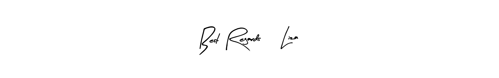 Here are the top 10 professional signature styles for the name Best Regards,  Liza. These are the best autograph styles you can use for your name. Best Regards,  Liza signature style 8 images and pictures png