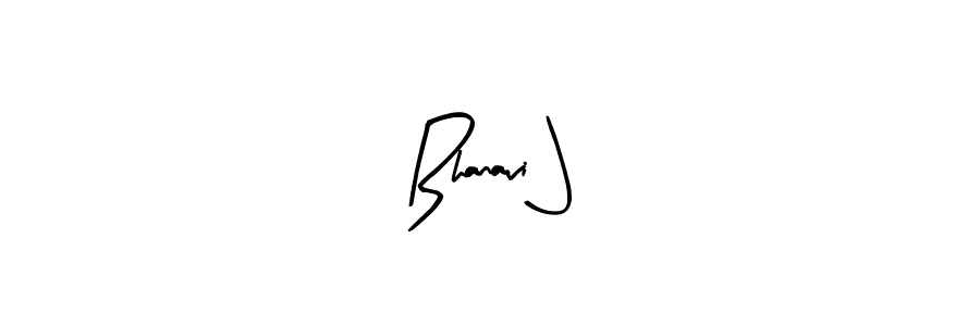 Arty Signature is a professional signature style that is perfect for those who want to add a touch of class to their signature. It is also a great choice for those who want to make their signature more unique. Get Bhanavi J name to fancy signature for free. Bhanavi J signature style 8 images and pictures png