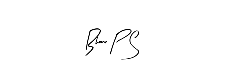 Create a beautiful signature design for name Bhanu P S. With this signature (Arty Signature) fonts, you can make a handwritten signature for free. Bhanu P S signature style 8 images and pictures png