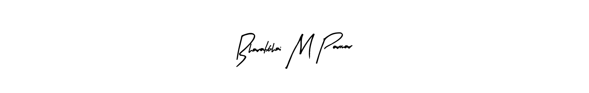 How to make Bharatbhai M Parmar name signature. Use Arty Signature style for creating short signs online. This is the latest handwritten sign. Bharatbhai M Parmar signature style 8 images and pictures png