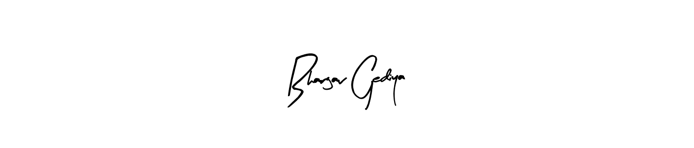 Use a signature maker to create a handwritten signature online. With this signature software, you can design (Arty Signature) your own signature for name Bhargav Gediya. Bhargav Gediya signature style 8 images and pictures png