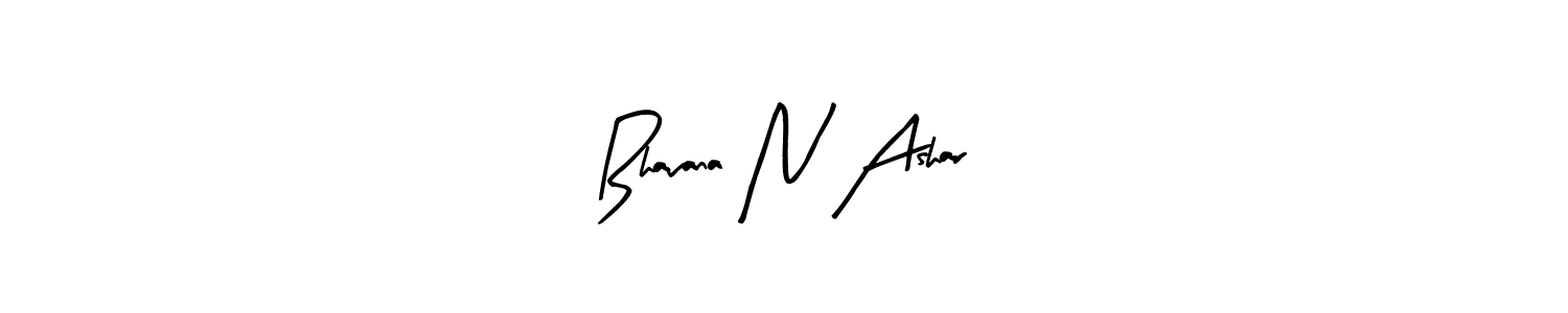 Design your own signature with our free online signature maker. With this signature software, you can create a handwritten (Arty Signature) signature for name Bhavana N Ashar. Bhavana N Ashar signature style 8 images and pictures png