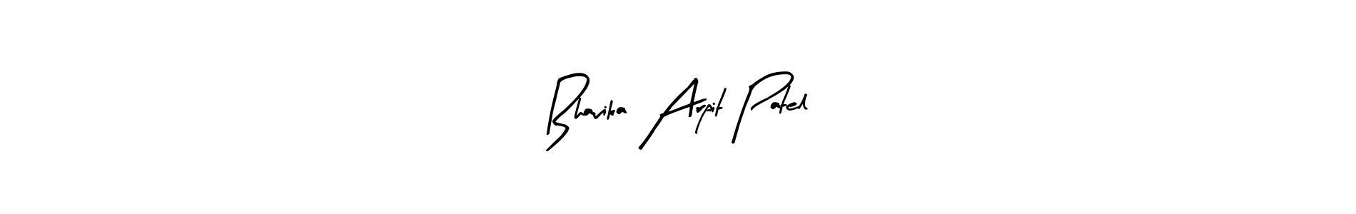 You should practise on your own different ways (Arty Signature) to write your name (Bhavika Arpit Patel) in signature. don't let someone else do it for you. Bhavika Arpit Patel signature style 8 images and pictures png
