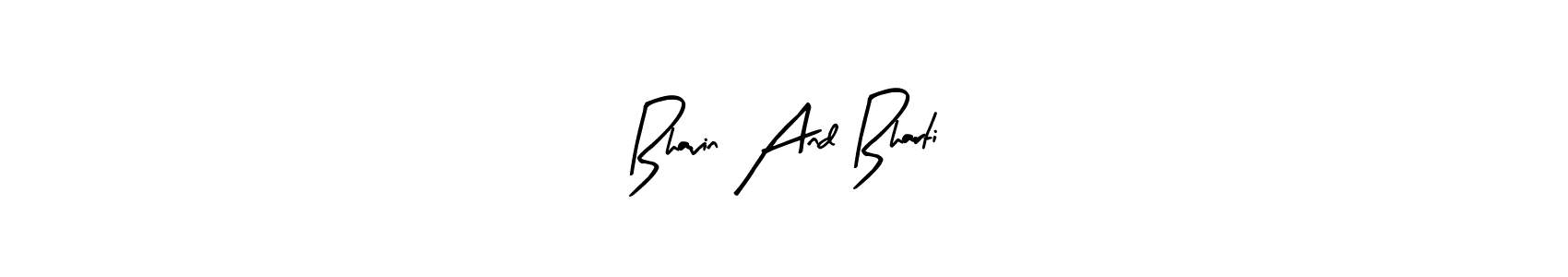 Design your own signature with our free online signature maker. With this signature software, you can create a handwritten (Arty Signature) signature for name Bhavin And Bharti. Bhavin And Bharti signature style 8 images and pictures png