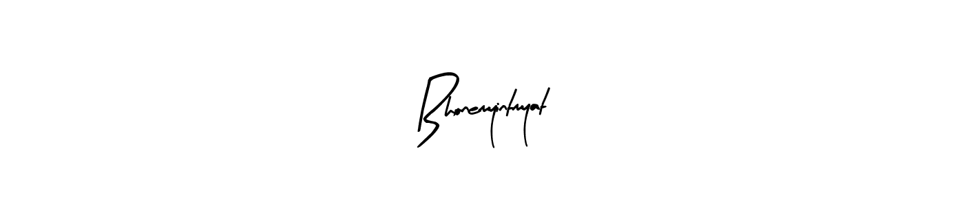 How to make Bhonemyintmyat name signature. Use Arty Signature style for creating short signs online. This is the latest handwritten sign. Bhonemyintmyat signature style 8 images and pictures png