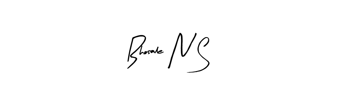 Bhosale N S stylish signature style. Best Handwritten Sign (Arty Signature) for my name. Handwritten Signature Collection Ideas for my name Bhosale N S. Bhosale N S signature style 8 images and pictures png