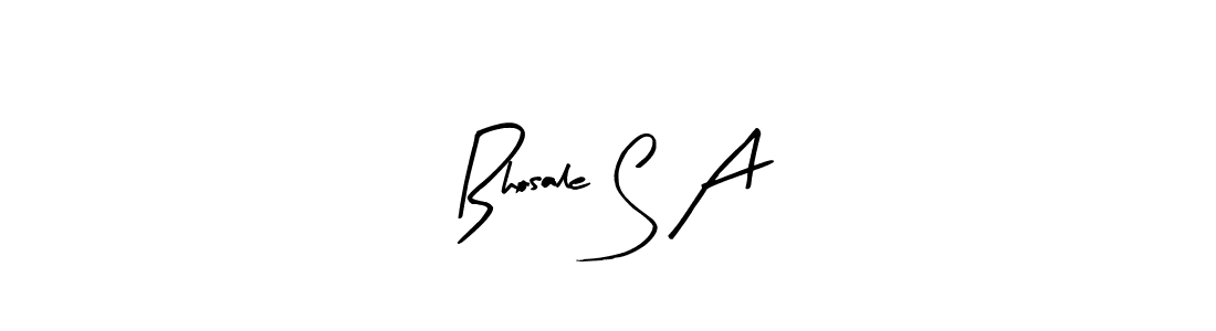 Create a beautiful signature design for name Bhosale S A. With this signature (Arty Signature) fonts, you can make a handwritten signature for free. Bhosale S A signature style 8 images and pictures png