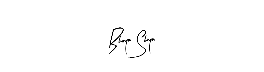 Similarly Arty Signature is the best handwritten signature design. Signature creator online .You can use it as an online autograph creator for name Bhoya Shiya. Bhoya Shiya signature style 8 images and pictures png