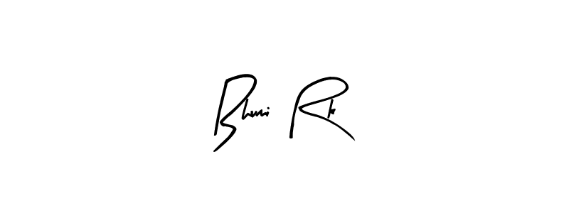 Create a beautiful signature design for name Bhumi Rk. With this signature (Arty Signature) fonts, you can make a handwritten signature for free. Bhumi Rk signature style 8 images and pictures png