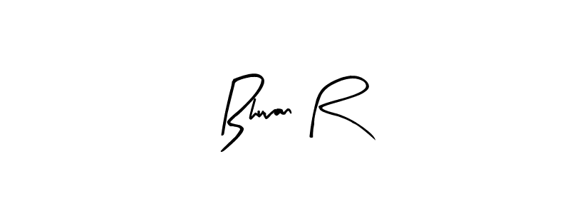 Make a beautiful signature design for name Bhuvan R. With this signature (Arty Signature) style, you can create a handwritten signature for free. Bhuvan R signature style 8 images and pictures png
