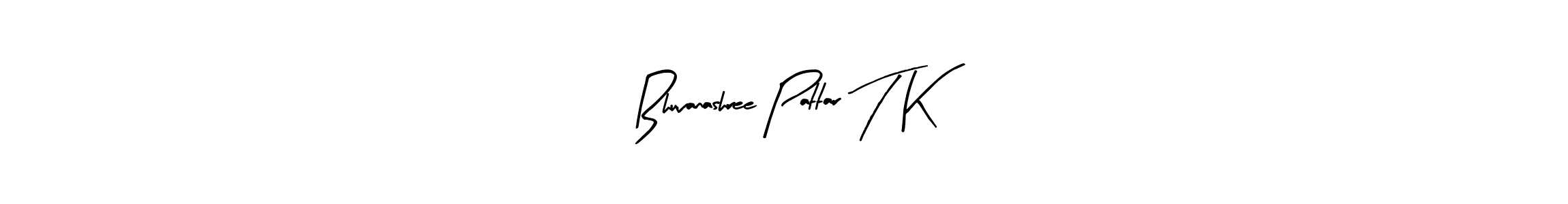 The best way (Arty Signature) to make a short signature is to pick only two or three words in your name. The name Bhuvanashree Pattar T K include a total of six letters. For converting this name. Bhuvanashree Pattar T K signature style 8 images and pictures png