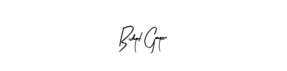Use a signature maker to create a handwritten signature online. With this signature software, you can design (Arty Signature) your own signature for name Bidyut Gayen. Bidyut Gayen signature style 8 images and pictures png