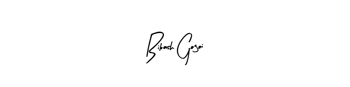 How to make Bikash Gogoi name signature. Use Arty Signature style for creating short signs online. This is the latest handwritten sign. Bikash Gogoi signature style 8 images and pictures png