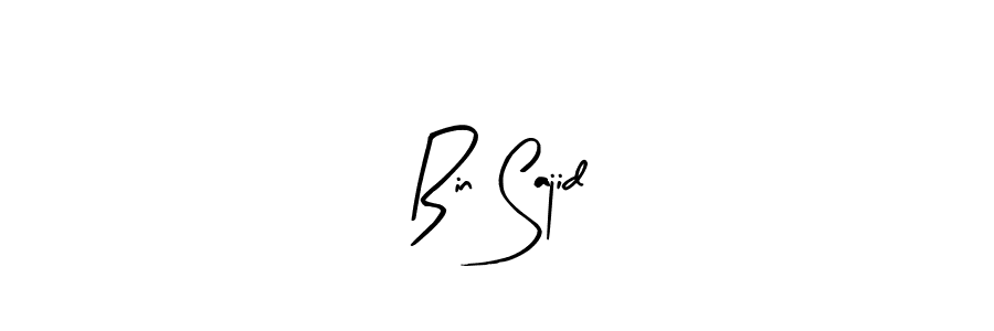 How to make Bin Sajid name signature. Use Arty Signature style for creating short signs online. This is the latest handwritten sign. Bin Sajid signature style 8 images and pictures png