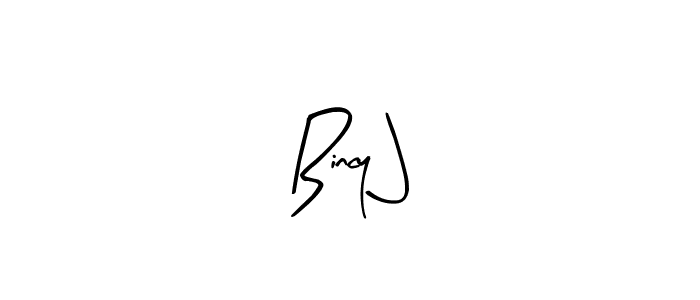 Use a signature maker to create a handwritten signature online. With this signature software, you can design (Arty Signature) your own signature for name Bincy J. Bincy J signature style 8 images and pictures png