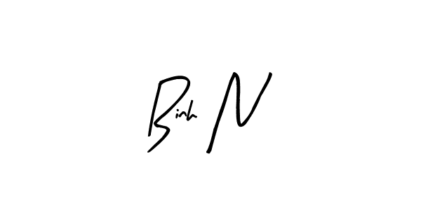 You should practise on your own different ways (Arty Signature) to write your name (Binh N) in signature. don't let someone else do it for you. Binh N signature style 8 images and pictures png