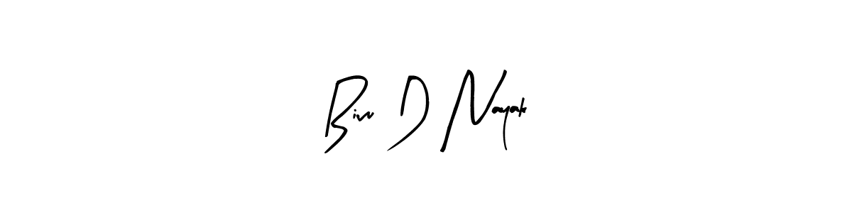 Arty Signature is a professional signature style that is perfect for those who want to add a touch of class to their signature. It is also a great choice for those who want to make their signature more unique. Get Bivu D Nayak name to fancy signature for free. Bivu D Nayak signature style 8 images and pictures png