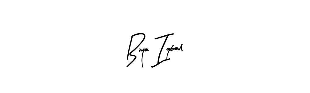 Similarly Arty Signature is the best handwritten signature design. Signature creator online .You can use it as an online autograph creator for name Biya Iqbal. Biya Iqbal signature style 8 images and pictures png