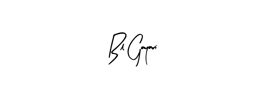 Design your own signature with our free online signature maker. With this signature software, you can create a handwritten (Arty Signature) signature for name Bl Gayari. Bl Gayari signature style 8 images and pictures png