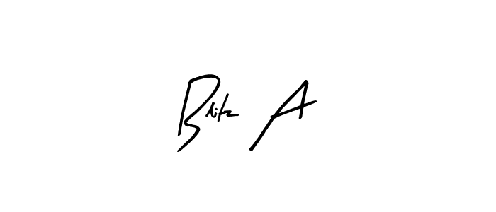 Blitz A stylish signature style. Best Handwritten Sign (Arty Signature) for my name. Handwritten Signature Collection Ideas for my name Blitz A. Blitz A signature style 8 images and pictures png