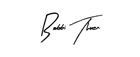 Explore multiple handwriting variations for Bobbi Thuen including this stunning Arty Signature design. Free to use across all platforms. Bobbi Thuen signature style 8 images and pictures png