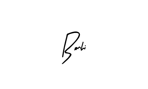 Make a beautiful signature design for name Bonhi. With this signature (Arty Signature) style, you can create a handwritten signature for free. Bonhi signature style 8 images and pictures png
