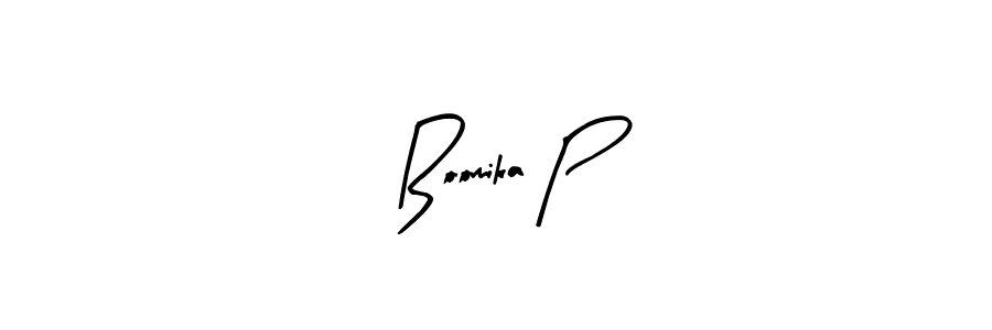 The best way (Arty Signature) to make a short signature is to pick only two or three words in your name. The name Boomika P include a total of six letters. For converting this name. Boomika P signature style 8 images and pictures png