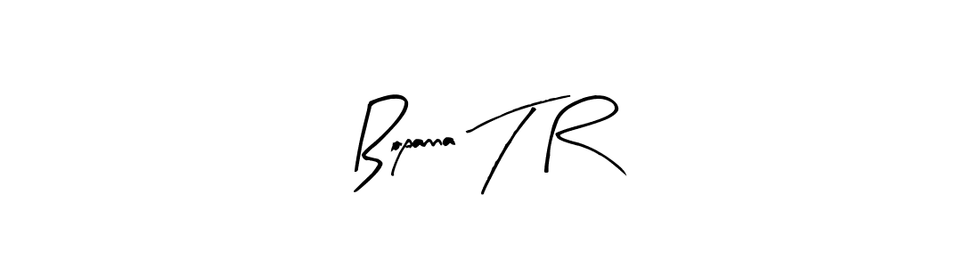 Make a beautiful signature design for name Bopanna T R. With this signature (Arty Signature) style, you can create a handwritten signature for free. Bopanna T R signature style 8 images and pictures png