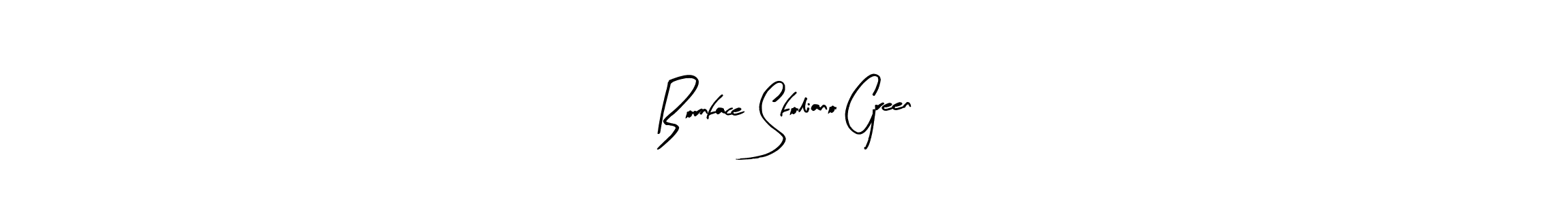 Bornface Sfoliano Green stylish signature style. Best Handwritten Sign (Arty Signature) for my name. Handwritten Signature Collection Ideas for my name Bornface Sfoliano Green. Bornface Sfoliano Green signature style 8 images and pictures png
