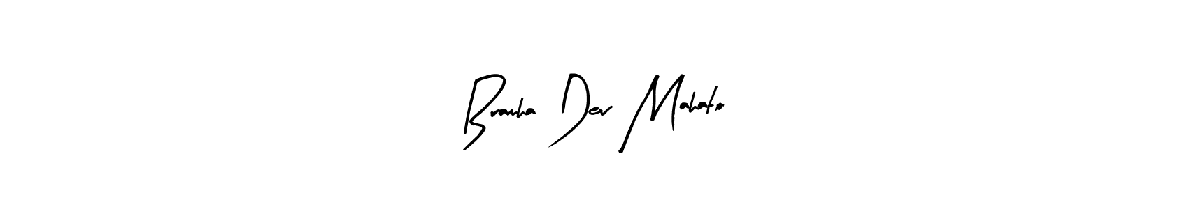 How to make Bramha Dev Mahato name signature. Use Arty Signature style for creating short signs online. This is the latest handwritten sign. Bramha Dev Mahato signature style 8 images and pictures png