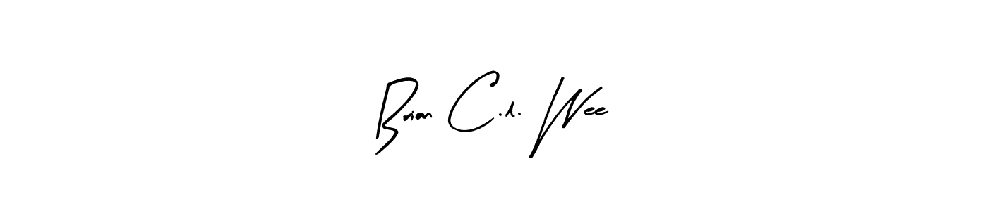 How to make Brian C.l. Wee name signature. Use Arty Signature style for creating short signs online. This is the latest handwritten sign. Brian C.l. Wee signature style 8 images and pictures png