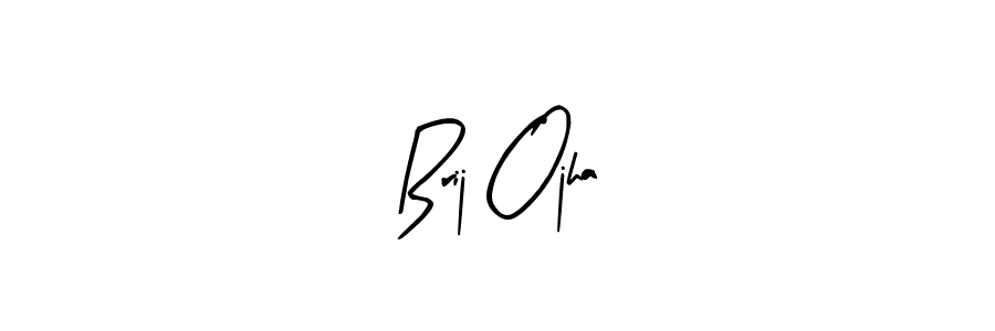Use a signature maker to create a handwritten signature online. With this signature software, you can design (Arty Signature) your own signature for name Brij Ojha. Brij Ojha signature style 8 images and pictures png