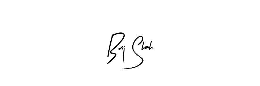 Similarly Arty Signature is the best handwritten signature design. Signature creator online .You can use it as an online autograph creator for name Brij Shah. Brij Shah signature style 8 images and pictures png