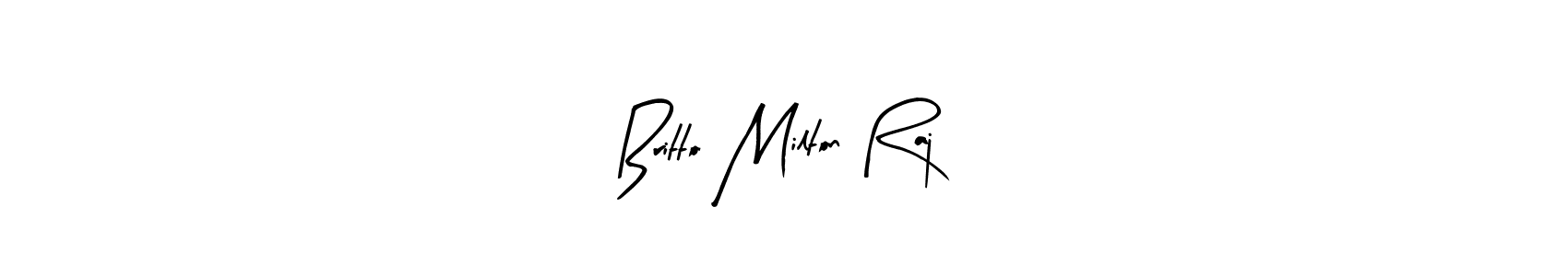 How to Draw Britto Milton Raj signature style? Arty Signature is a latest design signature styles for name Britto Milton Raj. Britto Milton Raj signature style 8 images and pictures png