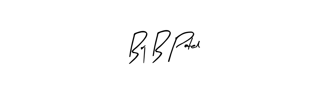 Use a signature maker to create a handwritten signature online. With this signature software, you can design (Arty Signature) your own signature for name Brj B Patel. Brj B Patel signature style 8 images and pictures png