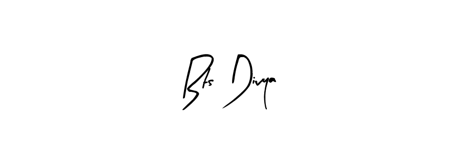 Arty Signature is a professional signature style that is perfect for those who want to add a touch of class to their signature. It is also a great choice for those who want to make their signature more unique. Get Bts Divya name to fancy signature for free. Bts Divya signature style 8 images and pictures png