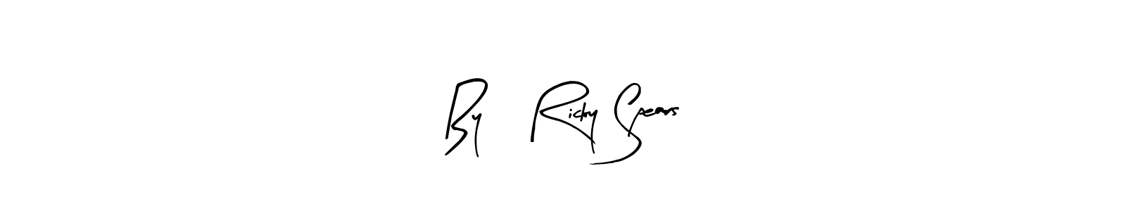 Arty Signature is a professional signature style that is perfect for those who want to add a touch of class to their signature. It is also a great choice for those who want to make their signature more unique. Get By: Ricky Spears name to fancy signature for free. By: Ricky Spears signature style 8 images and pictures png