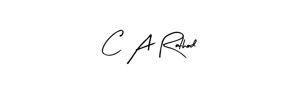 Design your own signature with our free online signature maker. With this signature software, you can create a handwritten (Arty Signature) signature for name C A Rathod. C A Rathod signature style 8 images and pictures png