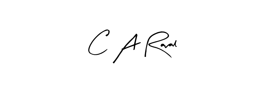 Similarly Arty Signature is the best handwritten signature design. Signature creator online .You can use it as an online autograph creator for name C A Raval. C A Raval signature style 8 images and pictures png