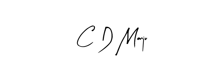 Use a signature maker to create a handwritten signature online. With this signature software, you can design (Arty Signature) your own signature for name C D Manju. C D Manju signature style 8 images and pictures png
