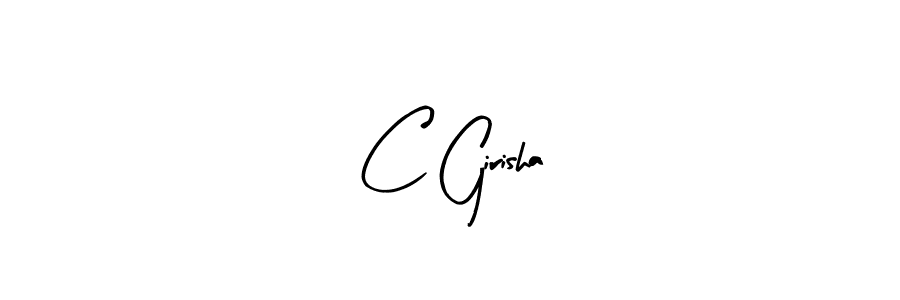 Create a beautiful signature design for name C Girisha. With this signature (Arty Signature) fonts, you can make a handwritten signature for free. C Girisha signature style 8 images and pictures png