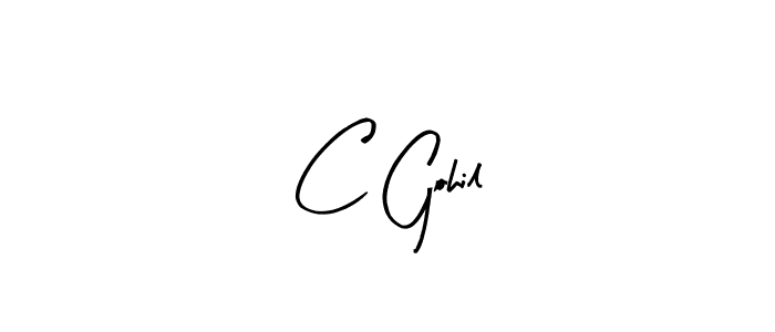 Use a signature maker to create a handwritten signature online. With this signature software, you can design (Arty Signature) your own signature for name C Gohil. C Gohil signature style 8 images and pictures png