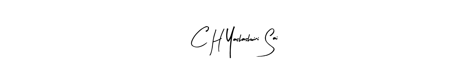 Use a signature maker to create a handwritten signature online. With this signature software, you can design (Arty Signature) your own signature for name C H Yashashwini Sai. C H Yashashwini Sai signature style 8 images and pictures png