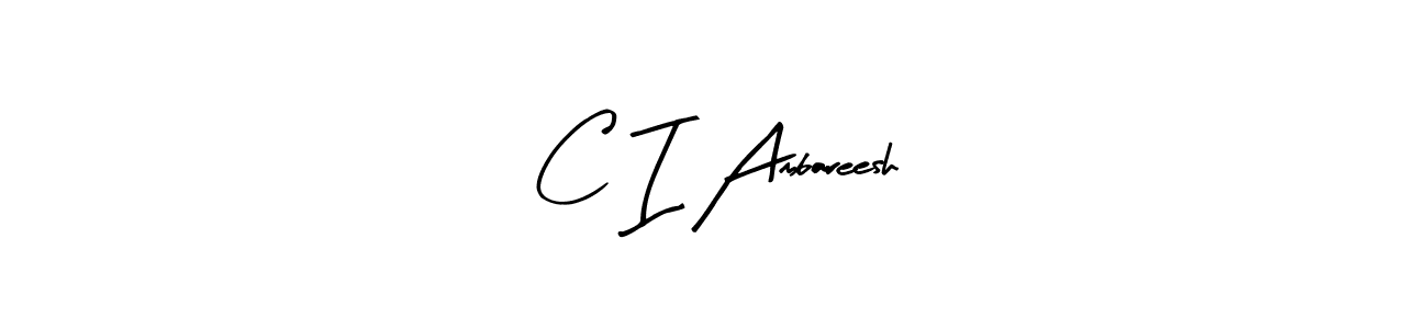 You should practise on your own different ways (Arty Signature) to write your name (C I Ambareesh) in signature. don't let someone else do it for you. C I Ambareesh signature style 8 images and pictures png