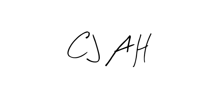 C J A H stylish signature style. Best Handwritten Sign (Arty Signature) for my name. Handwritten Signature Collection Ideas for my name C J A H. C J A H signature style 8 images and pictures png