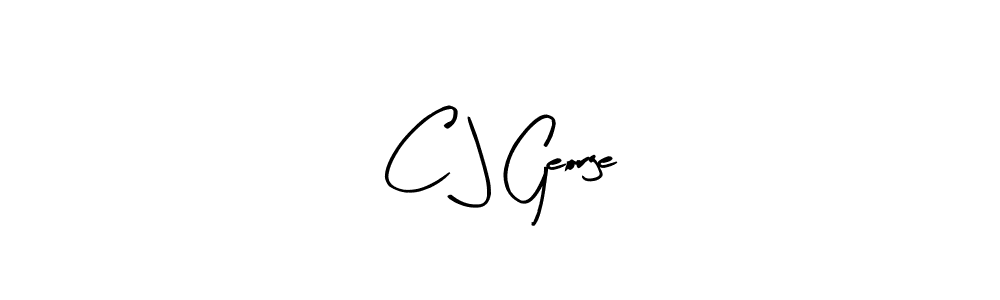 How to make C J George name signature. Use Arty Signature style for creating short signs online. This is the latest handwritten sign. C J George signature style 8 images and pictures png