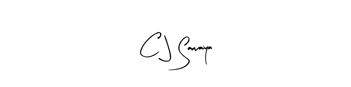 How to make C J Sarvaiya signature? Arty Signature is a professional autograph style. Create handwritten signature for C J Sarvaiya name. C J Sarvaiya signature style 8 images and pictures png