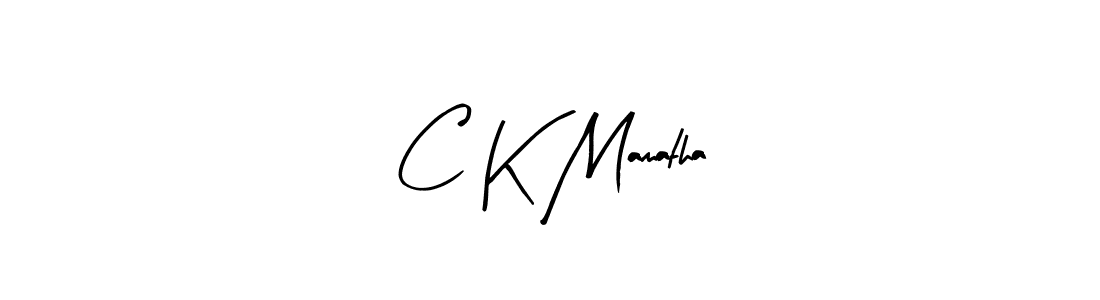 Create a beautiful signature design for name C K Mamatha. With this signature (Arty Signature) fonts, you can make a handwritten signature for free. C K Mamatha signature style 8 images and pictures png