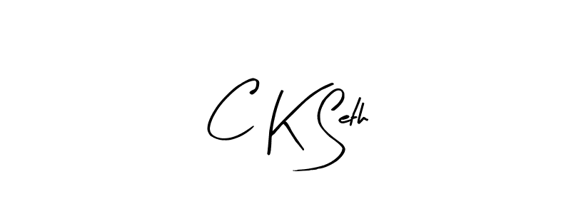 Make a beautiful signature design for name C K Seth. With this signature (Arty Signature) style, you can create a handwritten signature for free. C K Seth signature style 8 images and pictures png
