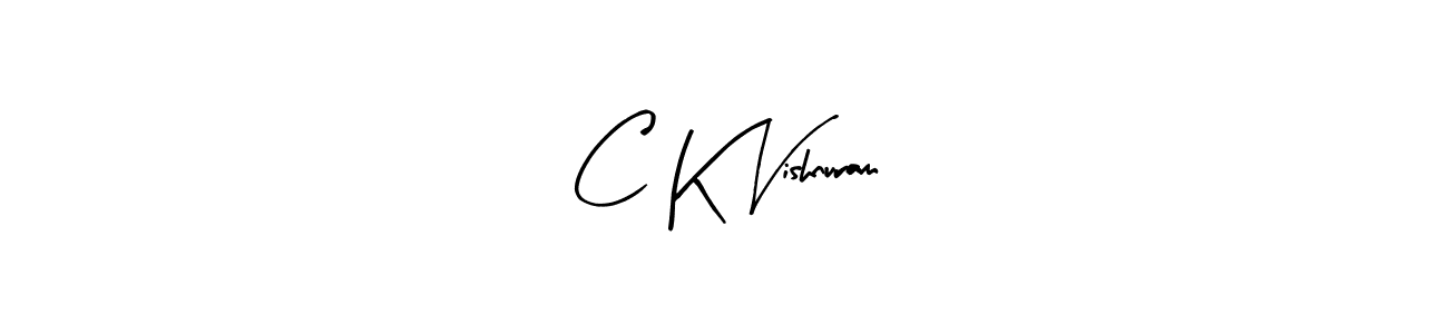 Create a beautiful signature design for name C K Vishnuram. With this signature (Arty Signature) fonts, you can make a handwritten signature for free. C K Vishnuram signature style 8 images and pictures png